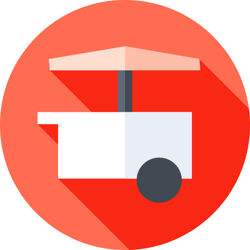 Food trolley transportation food and restaurant food truck icon Food trolley transportation food and restaurant food truck icon