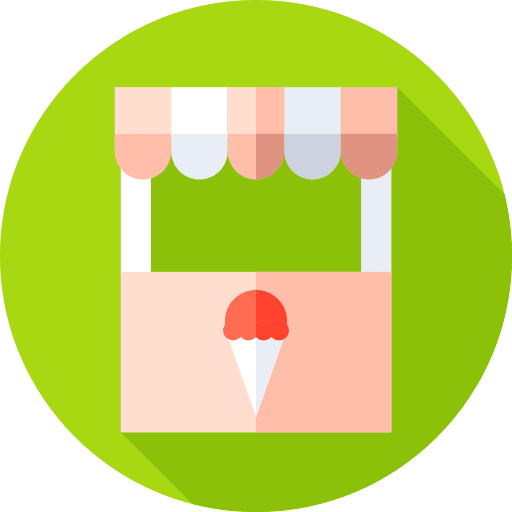 Ice cream food stall summertime ice cream shop icon Ice cream food stall summertime ice cream shop icon