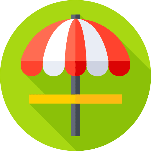 Sun umbrella holidays sunbed beach umbrella icon Sun umbrella holidays sunbed beach umbrella icon