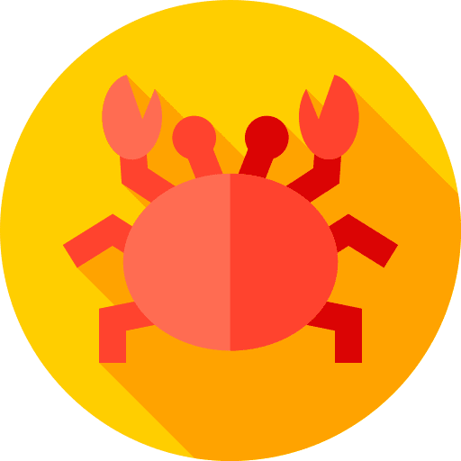 Crab zoology food and restaurant seafood icon Crab zoology food and restaurant seafood icon