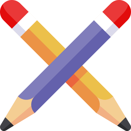 Pencils artistic work in progress pencil icon