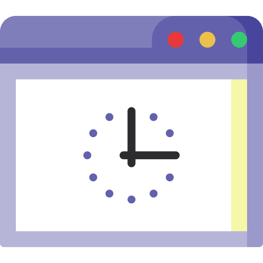 Clock load time web browser website icon Clock load time web browser website icon