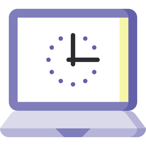 Clock website laptop interface icon Clock website laptop interface icon