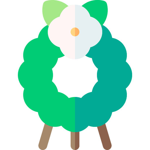 Wreath funeral wreath bow icon