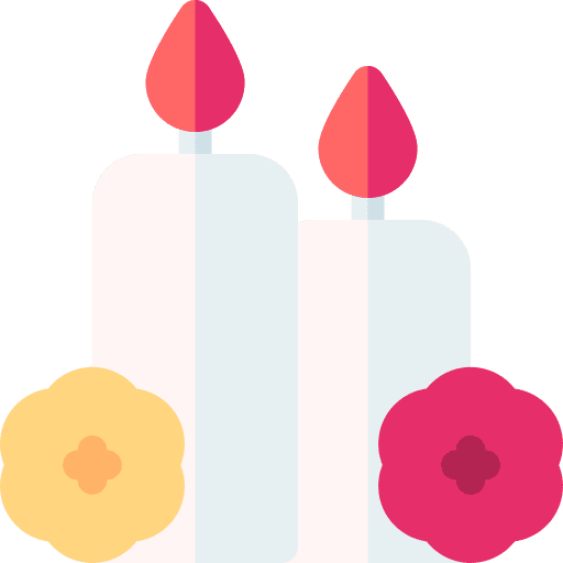 Candles flower candles burial icon