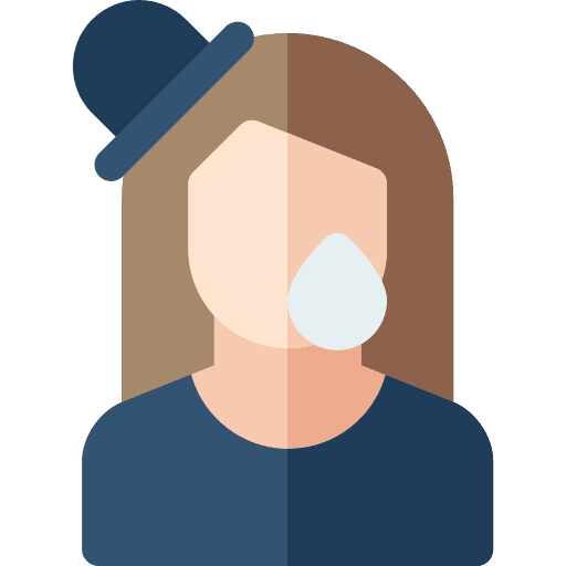 Widow avatar mourning brown hair icon