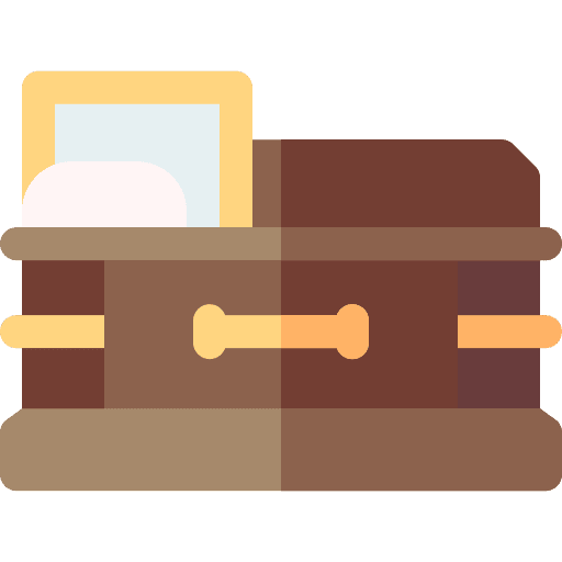 Coffin casket open coffin icon