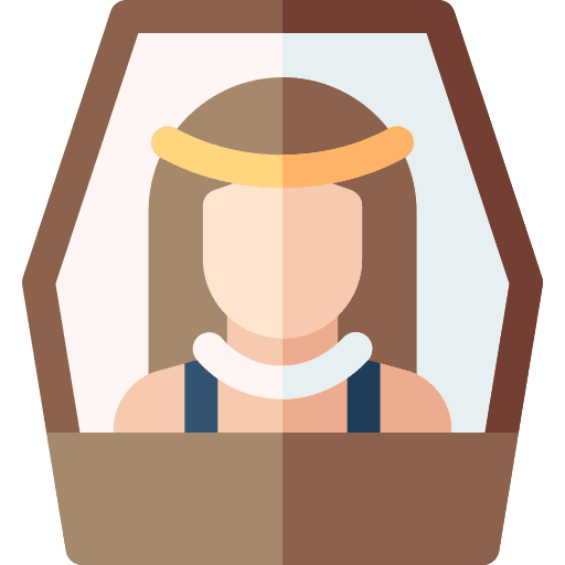 Coffin mourning tomb avatar icon