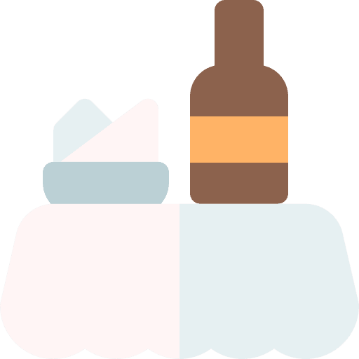 Dinner table funeral food and restaurant icon