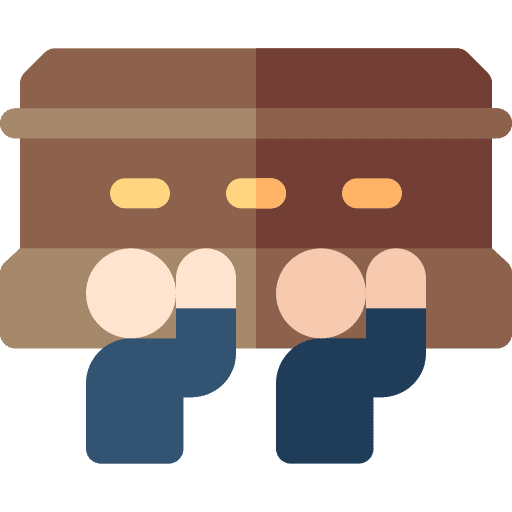 Funeral death sorrow people icon
