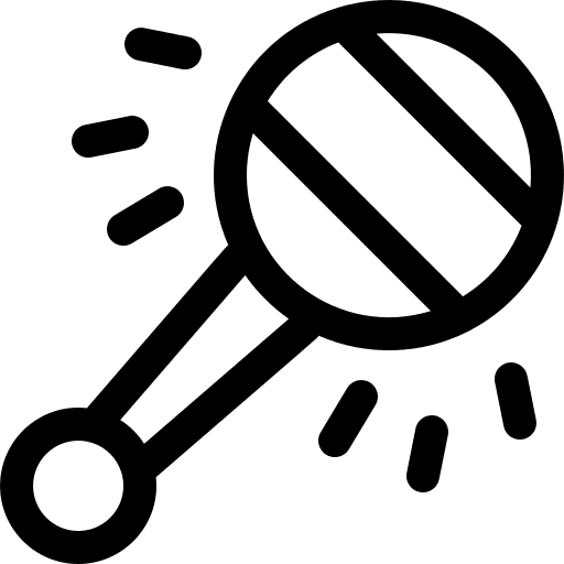 Rattle play sound children icon