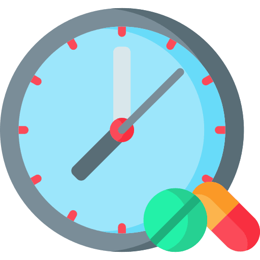 Clock routine remedy healthcare icon Clock routine remedy healthcare icon