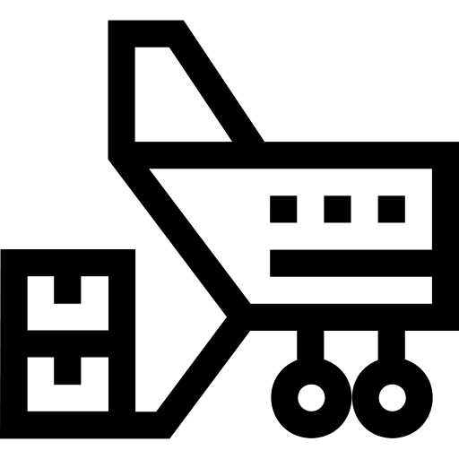 Shipping box airplane shipping and delivery icon Shipping box airplane shipping and delivery icon