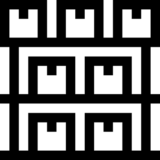 Storage boxes shipping and delivery storage icon