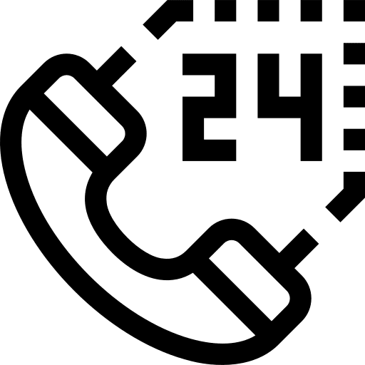 24 hours communications call symbols icon 24 hours communications call symbols icon