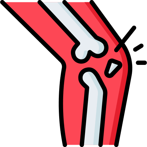 Fracture broken leg knee anatomy icon