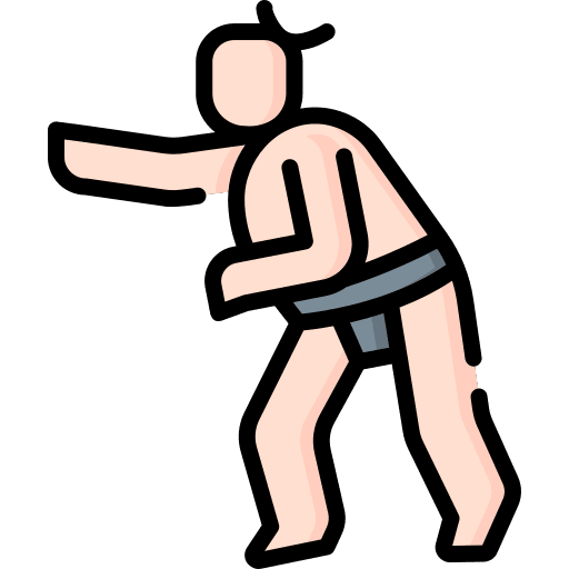 Sumo wrestling move people icon