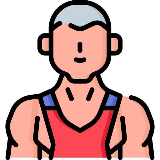 Wrestler caucasian man avatar icon
