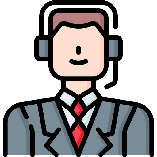 Commentator commentator headset brown hair icon Commentator commentator headset brown hair icon