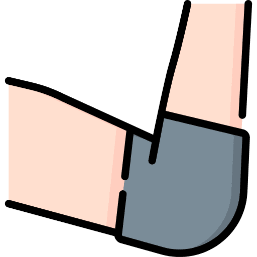 Elbow pads secure sport equipment safety icon Elbow pads secure sport equipment safety icon