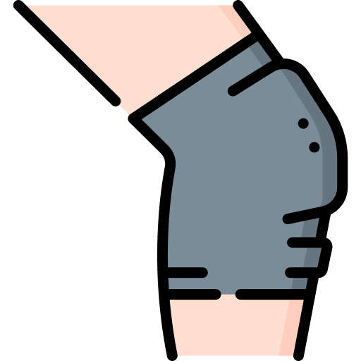 Knee pad secure sport equipment security icon Knee pad secure sport equipment security icon