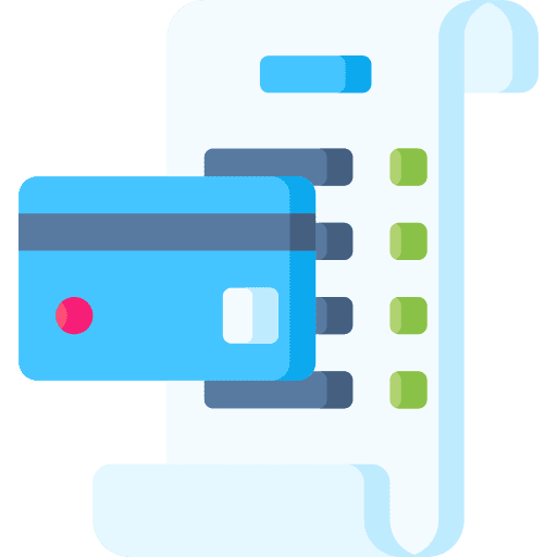 Bill invoice debit card payment icon