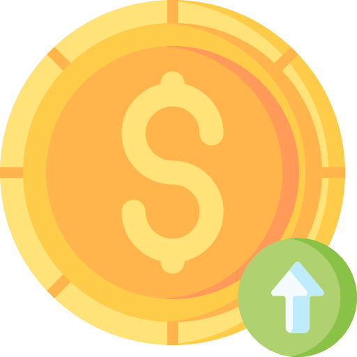 Dollar cash increase money icon