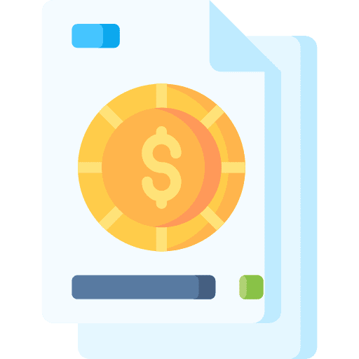 Invoice dollar bill invoice icon