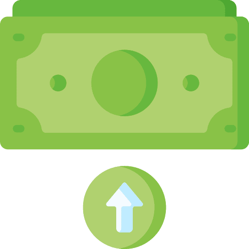 Money currency increase banknote icon
