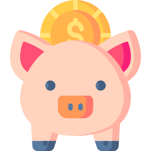 Piggy bank savings piggy bank coin icon