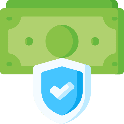 Protect bill money security icon
