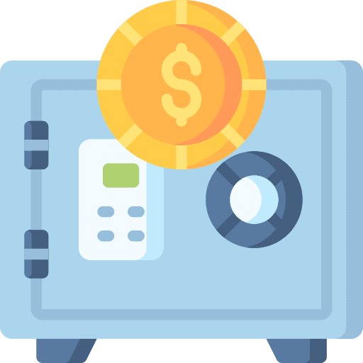 Safe box savings safety bank icon