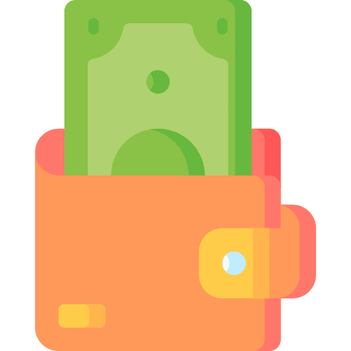 Wallet business and finance cash bill icon