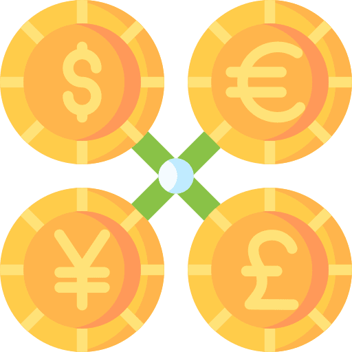 Exchange business and finance dollar exchange icon