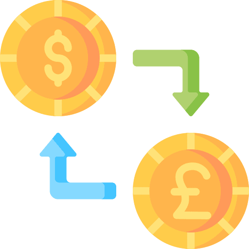 Exchange exchange dollar pound sterling icon