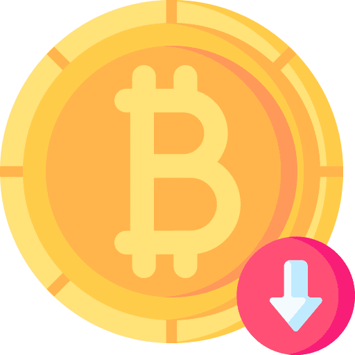 Bitcoin bitcoin coin loss icon