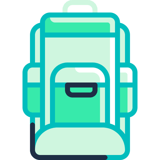 Backpack university travel school icon Backpack university travel school icon
