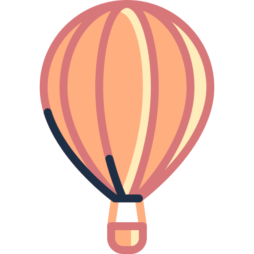 Hot air balloon transportation travel holidays icon Hot air balloon transportation travel holidays icon