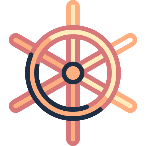 Steering wheel ship transportation travel icon Steering wheel ship transportation travel icon