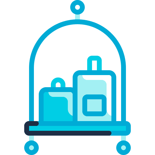 Trolley cart suitcase baggage icon Trolley cart suitcase baggage icon