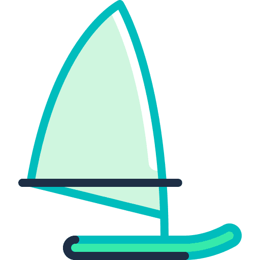 Windsurfing sail sport equipment water sport icon Windsurfing sail sport equipment water sport icon