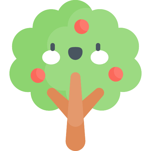 Apple tree botanical fruit ecology icon