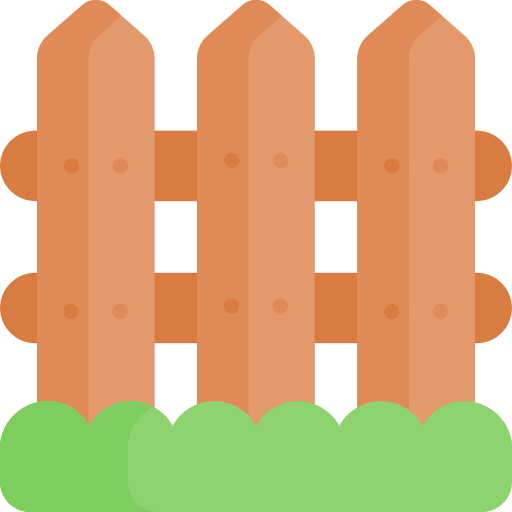 Fence wood security yard icon