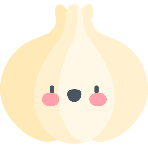 Garlic fresh food and restaurant organic icon