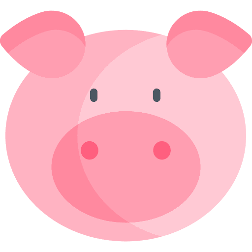 Pig pork fauna animals icon Pig pork fauna animals icon