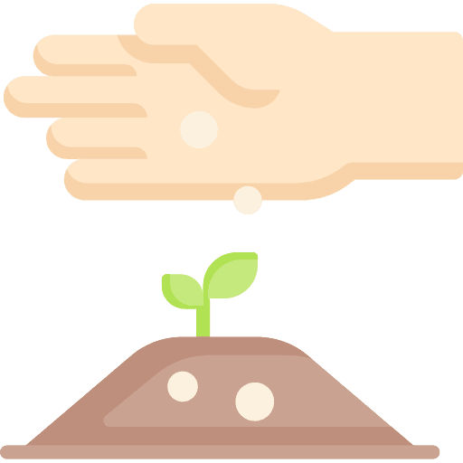 Seeding nature ecology and environment farming and gardening icon