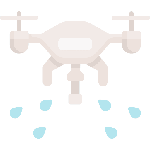Drone electronics farming and gardening technology icon Drone electronics farming and gardening technology icon