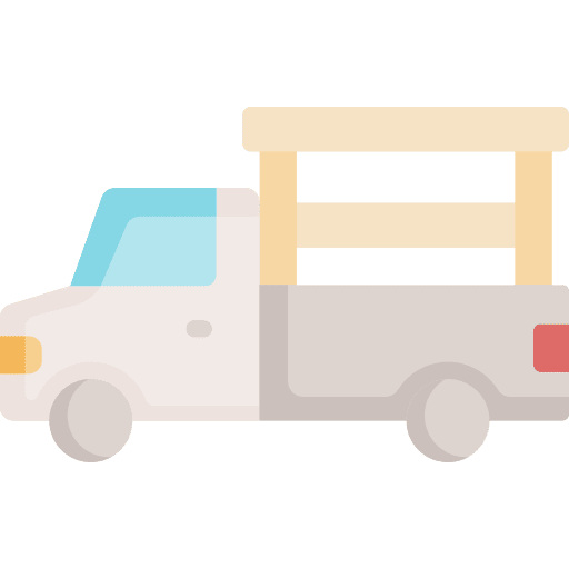 Pickup truck transport vehicle farming and gardening icon Pickup truck transport vehicle farming and gardening icon