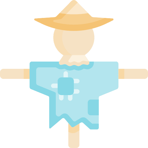 Scarecrow rural agriculture plantation icon Scarecrow rural agriculture plantation icon