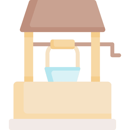 Well well rural buildings icon Well well rural buildings icon